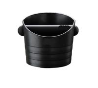 ZGCrumphant Mini 0.5L Coffee Knock Box: Anti-Slip Espresso Puck Container, Pour Over Waste Bin, Compact Home Use(Black)