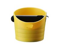 ZGCrumphant Mini 0.5L Coffee Knock Box: Anti-Slip Espresso Puck Container, Pour Over Waste Bin, Compact Home Use(Yellow)