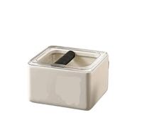 ZGCrumphant Mini Coffee Grounds Box Bar Espresso Machine Grounds Storage Box Multifunctional Coffee Grounds Knocking Bucket Barista Utensils(White-small)