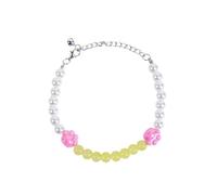 ZGCrumphant Pet Dog Kitten Accessories Pearl Necklace, Elegant For Cats Small Dogs, Adjustable Safe Puppy Photo Props, Luxury Party Beaded Dog Collar(600kg Red)