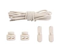 ZGCrumphant Shoe Laces Round Shoe Laces Elastic No Tie Shoelaces Plastic Lock Suitable for Sports Shoes Accessories Lazy Lace Rubber band(Beige)