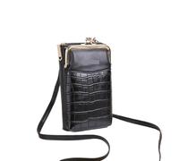 ZGCrumphant Stone Pattern Crossbody Bag Women's PU Leather Samll Phone Pocket Shoulder Bags for Women(A-Black)