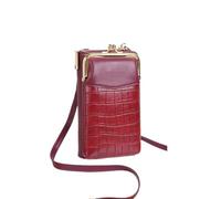ZGCrumphant Stone Pattern Crossbody Bag Women's PU Leather Samll Phone Pocket Shoulder Bags for Women(A-Wine Red)