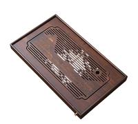 ZGCrumphant Tea Tray Household Small Drain Tea Table Bamboo Tea Tray Kung Fu Tea Set Accessories Tea Sea Dry Brewing Table(48x28x3.8)