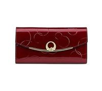 ZGCrumphant Womens Wallets Long Purse for Women with Cell Phone Pocket Leather Wallet for Keyring(Dark Red)