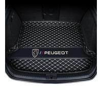 ZGCYK Car Boot Mats Rear Trunk Mat for Peugeot 5008 (7 Seats) 2017 2018 2019 2020 2021 2022 2023 2024 2025 Boot Liner Protector Interior Accessories,Bottom-BlackBeige
