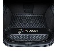ZGCYK Car Boot Mats Rear Trunk Mat for Peugeot 5008 (7 Seats) 2017 2018 2019 2020 2021 2022 2023 2024 2025 Boot Liner Protector Interior Accessories,Bottom-Blackstyle