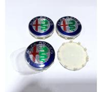 ZGCYK Car Hub Center Cap Wheel Covers for Alfa Romeo 147GTA Tonale Giulia MITO 156 159 Giulia 60MM Wheel Centre Caps Tyres Rims Emblem Protector Replacement Accessories