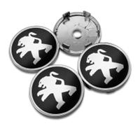 ZGCYK Car Hub Center Cap Wheel Covers for Peugeot 4008 408 5008 208 208L e2008 307SW 60MM Wheel Centre Caps Tyres Rims Emblem Protector Replacement Accessories,BlackSilver-A