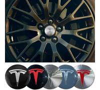 ZGCYK Car Hub Center Cap Wheel Covers for Tesl-a Model 3 Highland Model S X Y 56MM Wheel Centre Caps Stickers Tyres Rims Emblem Decal Protector Replacement Accessories,Silverstyle