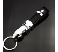 ZGCYK Car Key Chain KeyRings for Mitsubishi Pajero Outlander Fortis Eclipse Cross Lancer Key Covers Key Card Holder Key Fob Men Women Gifts Accessories,Blackstyle-A