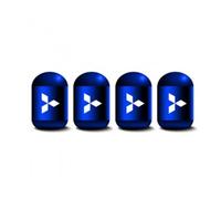 ZGCYK Car Tyre Valve Caps for Mitsubishi Pajero Outlander Fortis Eclipse Cross Lancer Car Valve Cover Dust Caps Tire Air Valve Caps Accessories,Bluestyle