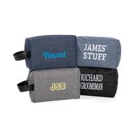 ZGCYSMHT Personalized Gifts for Men, Customized Toiletry Bag, Custom Name Travel Toiletry Bag for Dad, Husband, Canvas Handcrafted Travel Bag, Father's Day, Groomsman