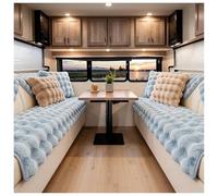 ZGDDPZA Plush Caravan Seat Cover, Non-Slip Motorhome Sofa Protector