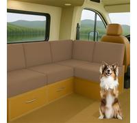 ZGDDPZA Stretch RV Caravan Cushion Covers for Motorhome, Camper Van & Indoor Sofa Elastic Jacquard Slipcovers for Bench Seats & Backrests Non-Slip Multi-Size Protector (Camel,L95-135cmW65-95cm)
