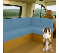ZGDDPZA Stretch RV Caravan Cushion Covers for Motorhome, Camper Van & Indoor Sofa Elastic Jacquard Slipcovers for Bench Seats & Backrests Non-Slip Multi-Size Protector (Blue,L95-135cmW65-95cm)