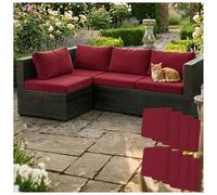 ZGDDPZA Stretch Sofa Cushion Covers 8PCS Seat Cushion Slipcovers for Couch & Chair Non-Slip Protector Soft High Stretch Patio Outdoor Cushion Cover Replacement (Burgundy,L230-280cm W 50-65cm)