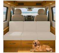 ZGDDPZA Stretch Sofa Cushion Covers for RV Caravan Motorhome Camper Non-Slip Bench Seat & Backrest Slipcovers with Elastic Straps Sofa Protector in Multiple Sizes (Beige,L95-135cm W65-100cm)