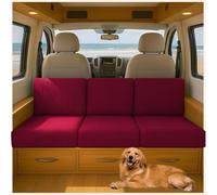 ZGDDPZA Stretch Sofa Cushion Covers for RV Caravan Motorhome Camper Non-Slip Bench Seat & Backrest Slipcovers with Elastic Straps Sofa Protector in Multiple Sizes (Wine Red,L95-135cm W65-100cm)