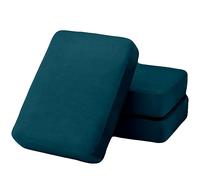 ZGDDPZA Velvet Sofa Seat Cushion Cover Stretch Slipcover with Elastic Bands Couch Cushion Furniture Protector Replacement for Individual Cushion (Deep Blue,3 Seater 3PCS)