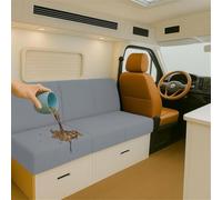 ZGDDPZA Water-Resistant Caravan Cushion Covers, Twin-Strap Motorhome Fit | Jacquard Stretch Slipcover with elastic straps and rear buckle secures dinette seats and backrests against shifting