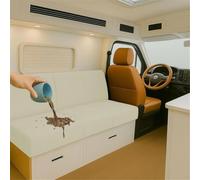 ZGDDPZA Water-Resistant Caravan Cushion Covers, Twin-Strap Motorhome Fit | Jacquard Stretch Slipcover with elastic straps and rear buckle secures dinette seats and backrests against shifting