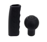 ZGDDS Universal Gear Shift Knob Cover for BMW X2 F39 M35i U10 X3 E83 F25 G01 G45 M Competition xDrive30e, PU Silicone Anti-Slip Stick Shifting Handle Protector,Black-A