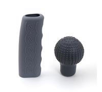 ZGDDS Universal Gear Shift Knob Cover for Chevrolet Sonic T300 2011-2020, PU Silicone Anti-Slip Stick Shifting Handle Protector,Grey-A