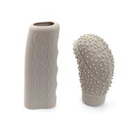 ZGDDS Universal Gear Shift Knob Cover for Renault 5 E-Tech Clio X98 BJA Mégane BFB E-Tech Twingo E-Tech 4 E-Tech, PU Silicone Anti-Slip Stick Shifting Handle Protector,Beige-B
