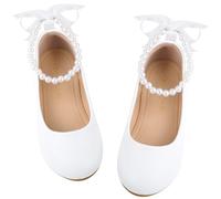 ZGDG Girls Flat Dress Shoes Ballet Shoes,Glitter Mary Jane Flats Wedding Party Ballerinas with Elastic Strap for Little/Big Kid