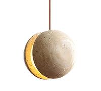 ZGDHWCR G9 Light Source Single-Head Hanging Light, Industrial Style Marble Chandelier, Personalized Ceiling Pendant Lamp Lampshade, Bedroom Balcony Decoration Ceiling Lighting Fixtures