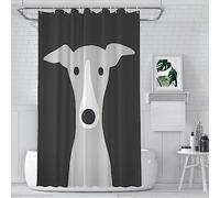 ZGDPBYF Funny Animals Greyhound Cute Shower Curtains Dog Waterproof Fabric Creative Bathroom Decor With Hooks Home Accessories,As The Picture,183X183Cm 72X72In