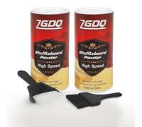 ZGDQ Shuffleboard Powder Set,Shuffleboard Sand Shuffleboard Wax with Mini Broom Sets-2 Cans 14OZ
