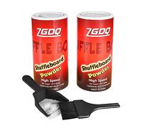 ZGDQ Shuffleboard Powder Set,Shuffleboard Sand Shuffleboard Wax with Mini Broom Sets-2 Cans 14OZ