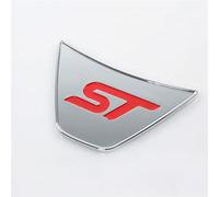 ZGDUGFU Car ST S Logo Steering Wheel Sequins Sticker ABS Chrome Cover Sticker Fit For Ford Fiesta Ecosport 2009-2016 Auto Acc. (Color : ST Red)