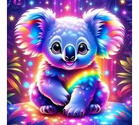 ZGDYi 5D Diamond Painting Koala, DIY Diamond Painting Picture Set for Adults & Kids, Animal Painting by Numbers, Sparkling Wall Art (30% More Diamonds, 35 x 35 cm)