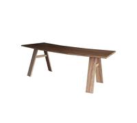 ZGEG Office Desk Walnut Creative Special-shaped Solid Wood Small Office Desk, Small Space President's Office Boss Workbench, Suitable For Home And Company Computer Desks(180x80x73cm)
