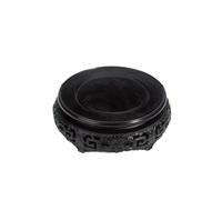 ZGEG Plant Stand Display Round Solid Wood Base Ornaments Buddha Statue Incense Burner Bracket Flower Bonsai Vase Crafts Potted Rack