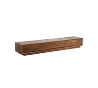 ZGEG TV Cabinet 180cm Solid Wood Country Entertainment Center, Black Walnut Simple Living Room Floor Cabinet, Storage Furniture Suitable For Hotels And B&Bs Television Stand(210x40x30cm)