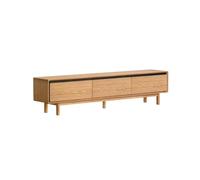 ZGEG TV Cabinet 200CM Solid Wood Rustic Entertainment Center, Modern Living Room Storage Cabinet, Suitable for Homes and Hotels Television Stand