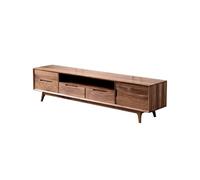 ZGEG TV Cabinet 200x40x48cm Solid Wood Country Entertainment Center, Walnut Simple Storage Table, Modern Living Room Storage Furniture Television Stand