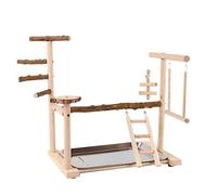 Zgehnao Bird Swing Set Parrots Cage Toy Swing Funfair Wooden Ladder Training For Small Size Birds Parrots Playstand