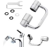 ZGFHLI 1080° Rotating Faucet Extender,Rotatable Faucet Aerator Extensio for Bathroom Kitchen Sink,Multifunctional Universal Robotic Arm Faucet Extension,1PCS