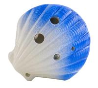 ZGFHNY Ocarina 6-hole Alto C Ocarina Ceramic Sea Shells Ocarina Musical Instrument with Song Book for Beginner(Blue)
