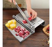 ZGFOZJGC Manual Bone Meat Cutter, Stainless Steel Ribs Meat Chopper, for Fish Chicken Beef Frozen Meat Vegetables Deli Food Slicer Slicing Machine, Home Cooking and Commercial Cooking