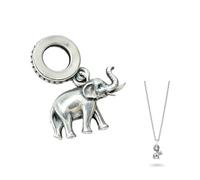 ZGGAZCA Elephant Charm Copper Plating S925 Silver Charms for Bracelets Animal Bead Charm for Bracelet and Necklace Jewelry Cute Elephant Charms for Women Mother Daughter Friend Accessories