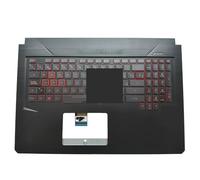 ZGGOZDH SP Laptop Backlit Keyboard Topcase Palmrest For ASUS for TUF for Gaming FX705 FX705D FX705DT Red letters 90NR00Z1-R32UI0 661PUI00