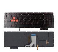 ZGGOZDH US Russian Backlit Keyboard For HP for Omen 17-AN 17-AN000 17-AN013TX 17-AN010CA 17-AN020CA English Layout NSK-XH0LN(RU Red Backlight)