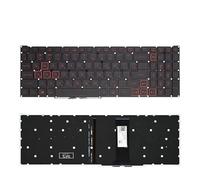 ZGGOZDH US Russian Laptop Keyboard Backlight For Acer for Nitro 5 AN515-54 43 44 AN517-51 52 54 51 N18C3 N18C4(RU Red Word Backlit)