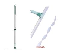 ZGHGHCDRH Floor Squeegee,127cm Extra Long Handle & 35/ 50cm Silicone Blade (Replacement Rubber Strip) Hair-Resistant，Wetroom Floor Scraper Mop,for Shower, Bathroom, Garage, Patio, Tile, Vinyl Floors